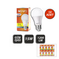 10 ADET 15W GÜN IŞIK LED AMPUL 1200LM 3000K 15.000 SAAT ÖMÜR (5538) 1