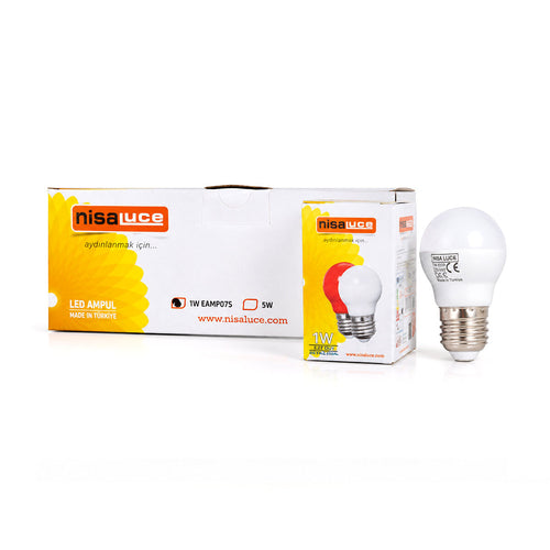 10 ADET 1W E27 BEYAZ YUVARLAK GECE LAMBASI LED AMPUL (5538) 2