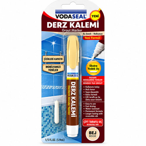 10 ADET BEJ DERZ KALEMİ SU BAZLI - KOKUSUZ YEDEK UÇ (5538) 1