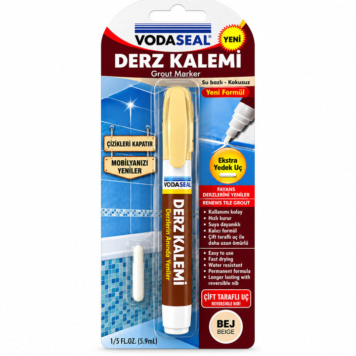 10 ADET BEJ DERZ KALEMİ SU BAZLI - KOKUSUZ YEDEK UÇ (5538) 1