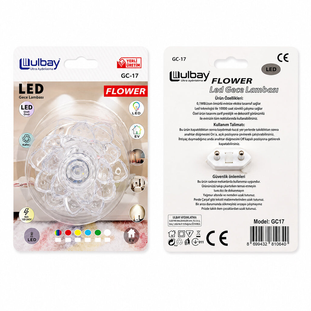 10 ADET KOZALAK LED GECE LAMBASI GC-17 (5538) 1