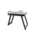 10 ADET KÜÇÜK= 47X33CM KAMP - PİKNİK MASASI SİYAH PLASTİK KATLANABİLİR AYAKLI=38CM (5538) 1