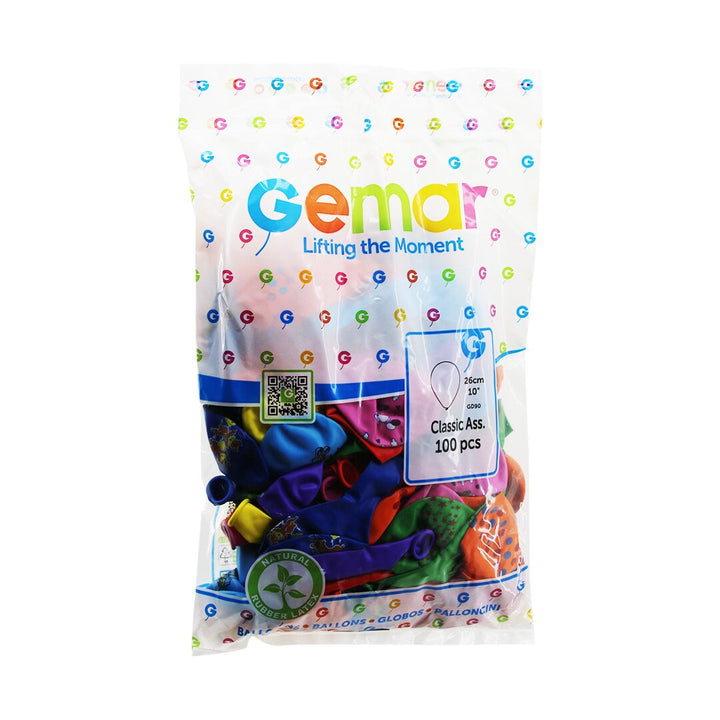10 İNÇ - 26CM KARIŞIK RENKLİ BASKILI BALON (5538) 1