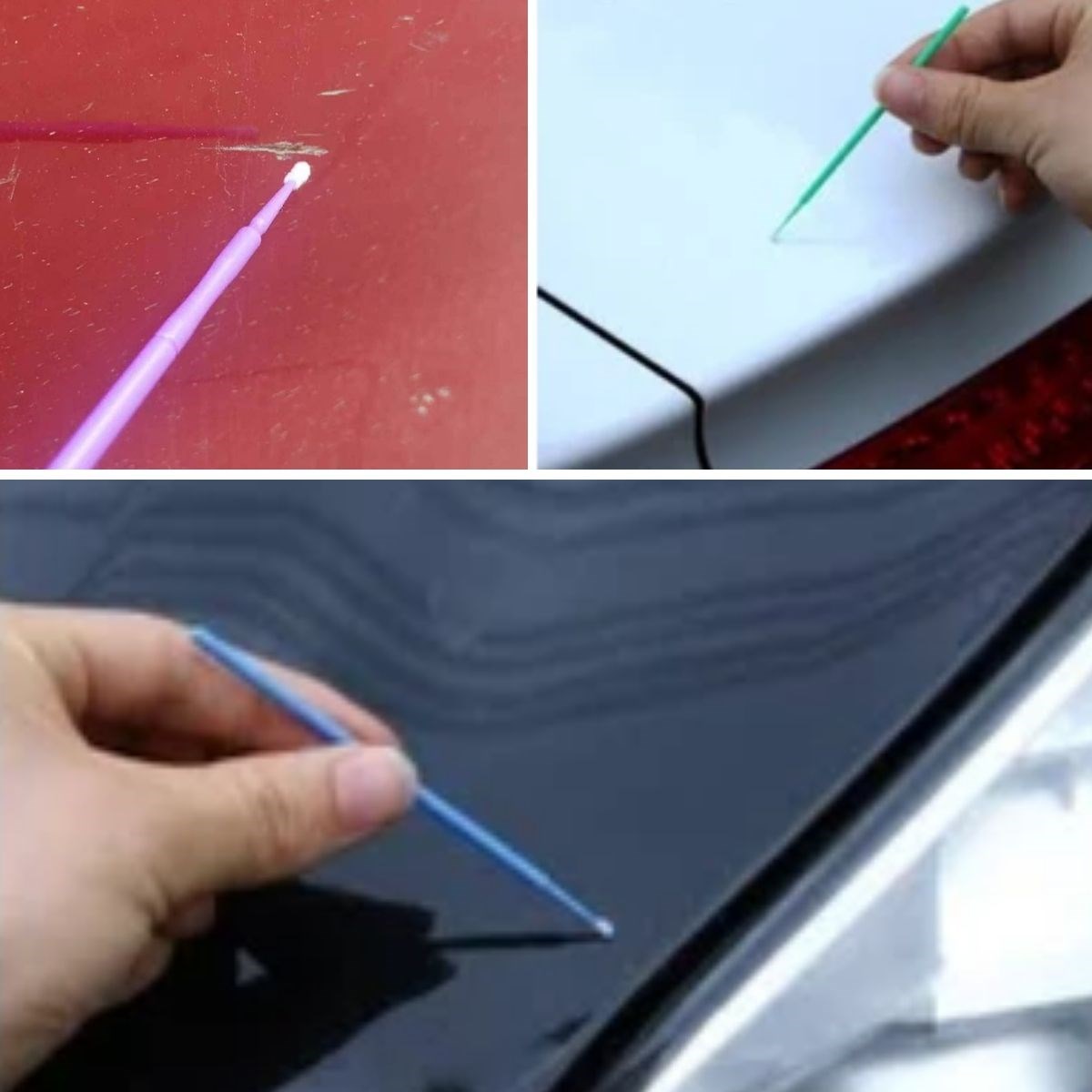 100’lü Mini Tek Kullanımlık Araba Rötüş Fırçası –İnce Uçlu Yumuşak Kıllı Boya Uygulayıcı, Otomotiv Detaylandırma (5538) 3