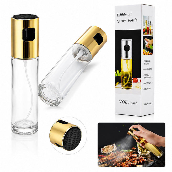 100 ML SPREY CAM YAĞDANLIK KROM - RENKLİ SPREY KAFA - İNCE UZUN ŞİŞE (5538) 1