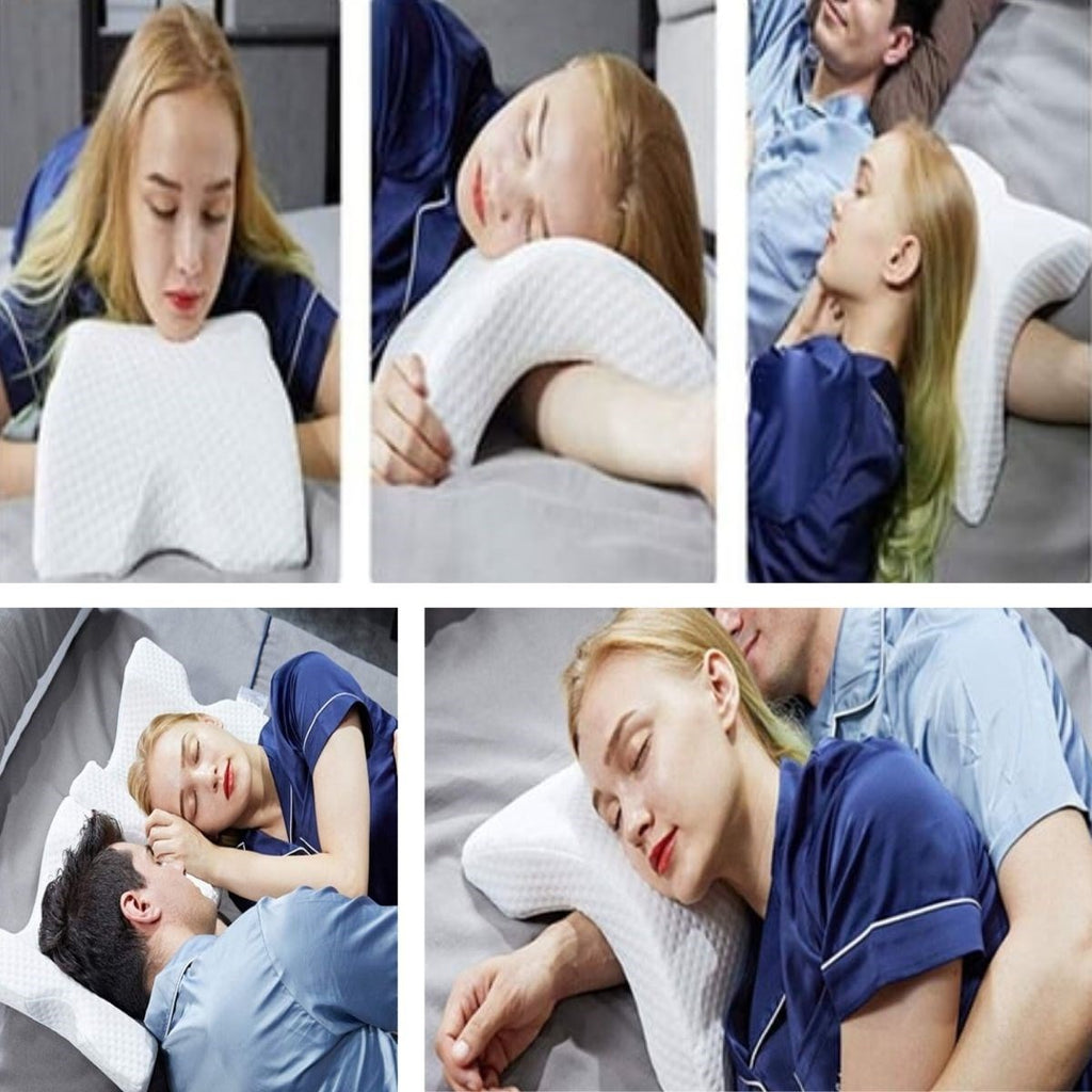 % 100 Visco Kavisli Ortopedik Yıkanabilir Kumaş Kılıflı Bel Boyun Bacak Ağrıları İçin Yastık (5538) 3