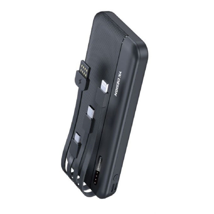 10000 mAh Micro Type-C USB Lightning 4 Kablolu Hızlı Kablosuz Şarj Powerbank (5538) 1