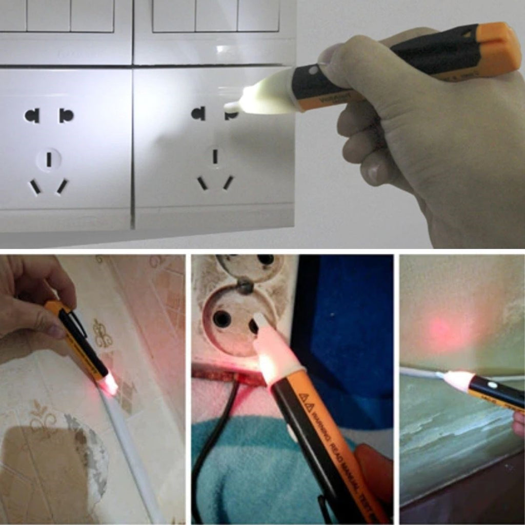 Elektrik Kaçak Dijital Kontrol Kalemi Cihazı -Dedektörlü Temassız Işıklı Kablo Voltaj Test (5538) 3