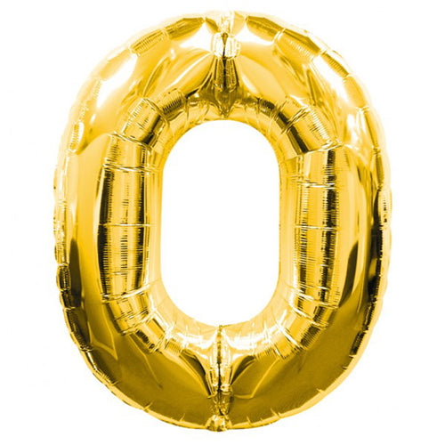 0 Rakamlı Folyo Balon Gold Renk 40 inç (5538) 1