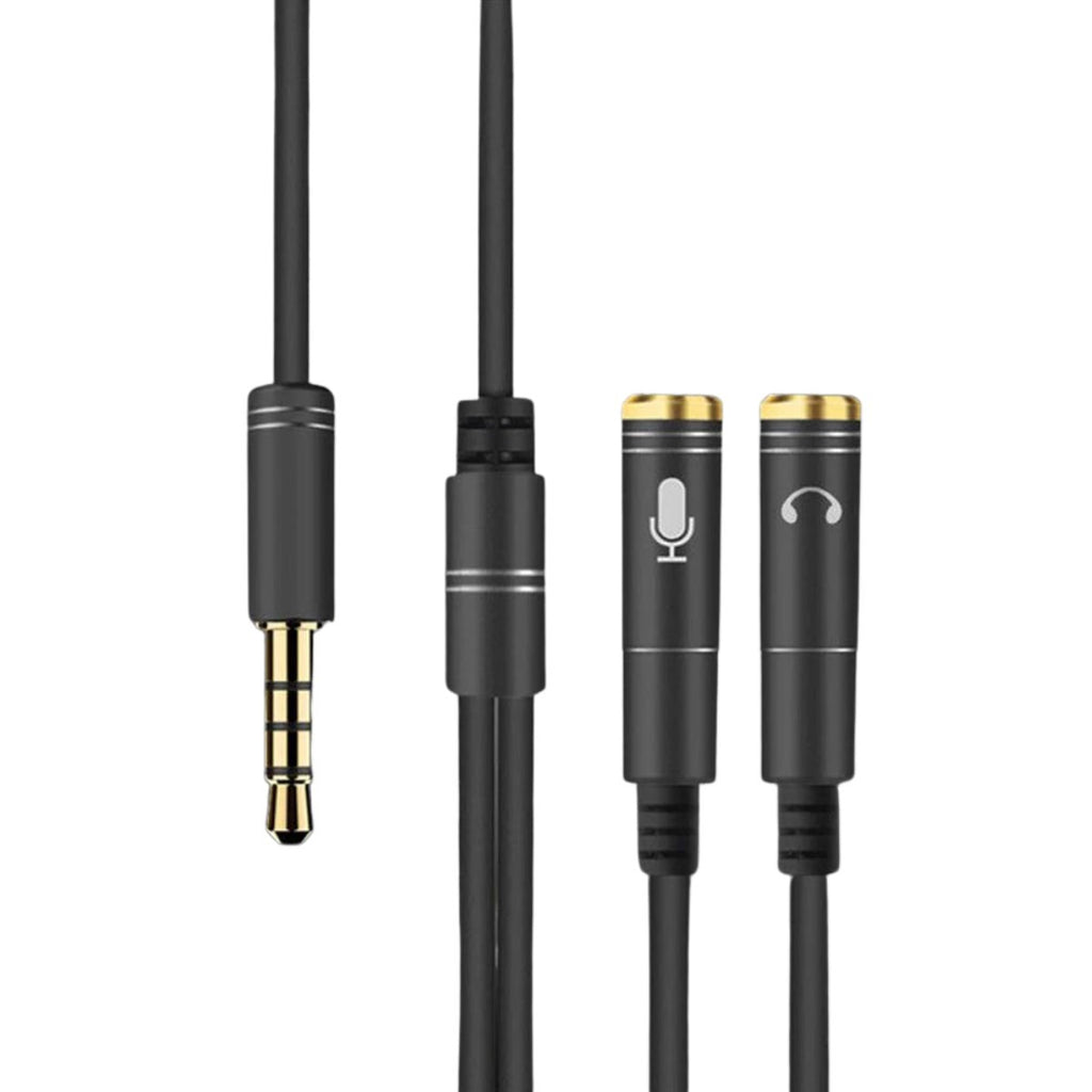 1 Erkek 2 Dişi 3.5 mm Kulaklık ve Mikrofon Ayırıcı Çoklayıcı Aux Kablo (5538) 3