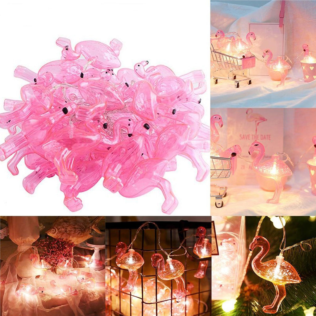 10'lu Pilli Led Flamingo Dekoratif Işık Zinciri Aydınlatma 1,5 Mt (5538) 2