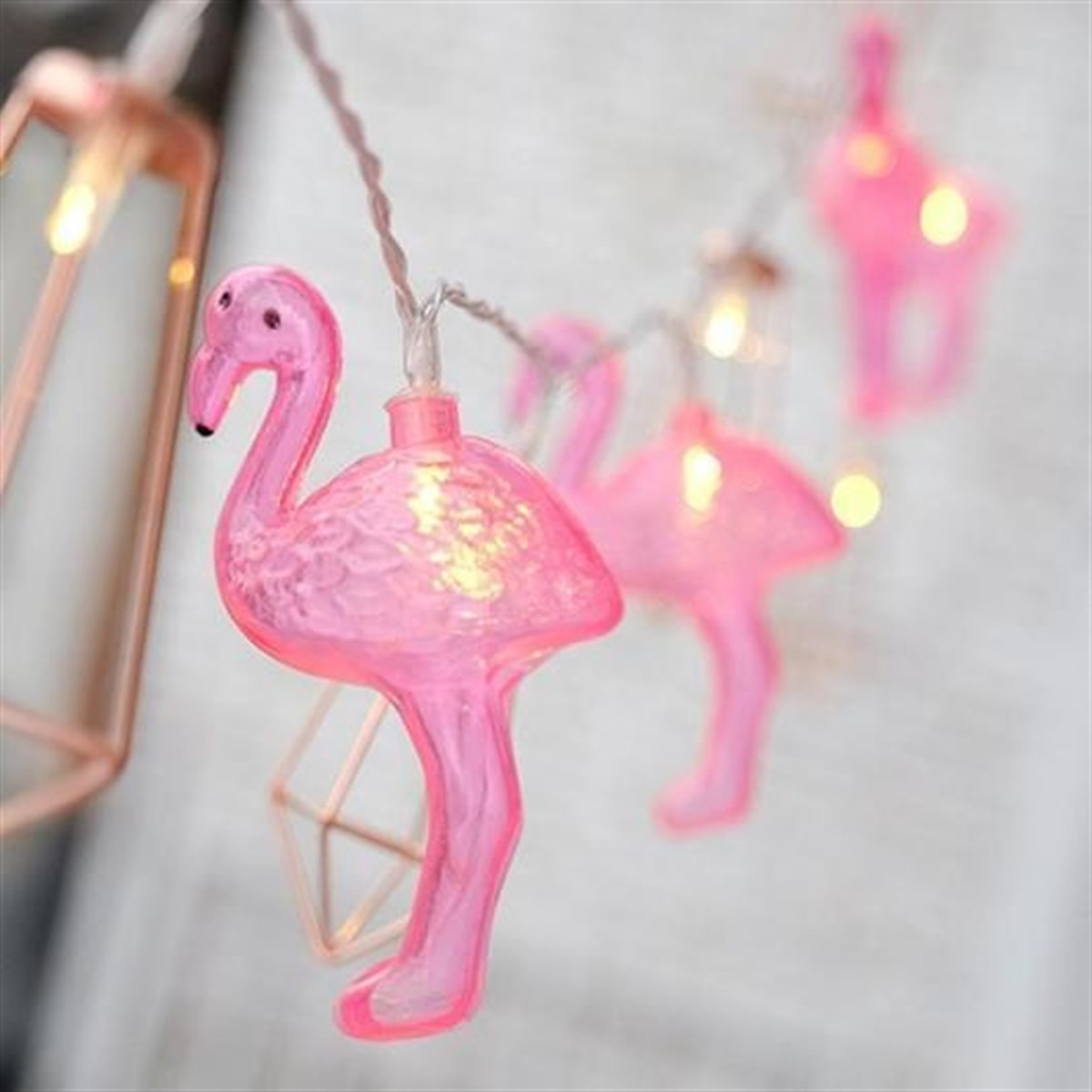 10'lu Pilli Led Flamingo Dekoratif Işık Zinciri Aydınlatma 1,5 Mt (5538) 4
