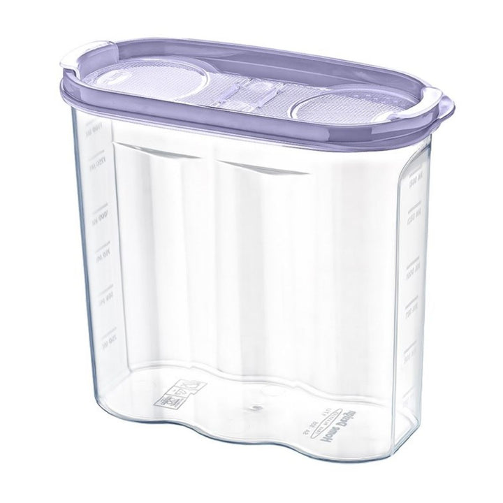 2 Kapaklı Ölçekli Erzak Kuru Gıda Saklama Kutusu Kabı - 1,7 Litre - SA935 (5538) 1