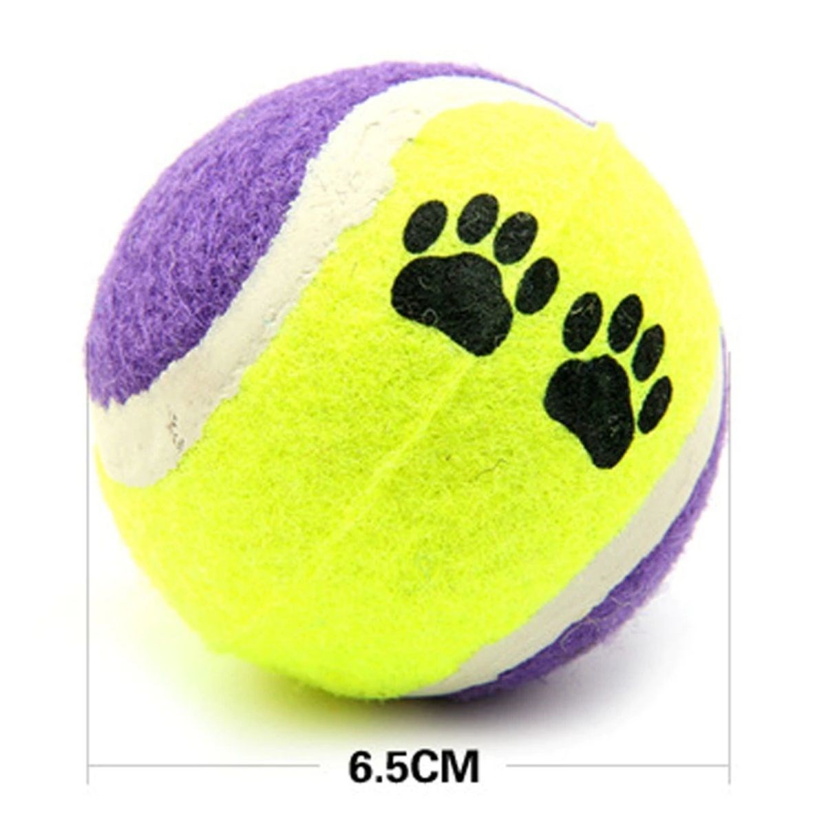3'lü Renkli Desenli Tenis Topu Kedi Köpek Oyuncağı (5538) 4