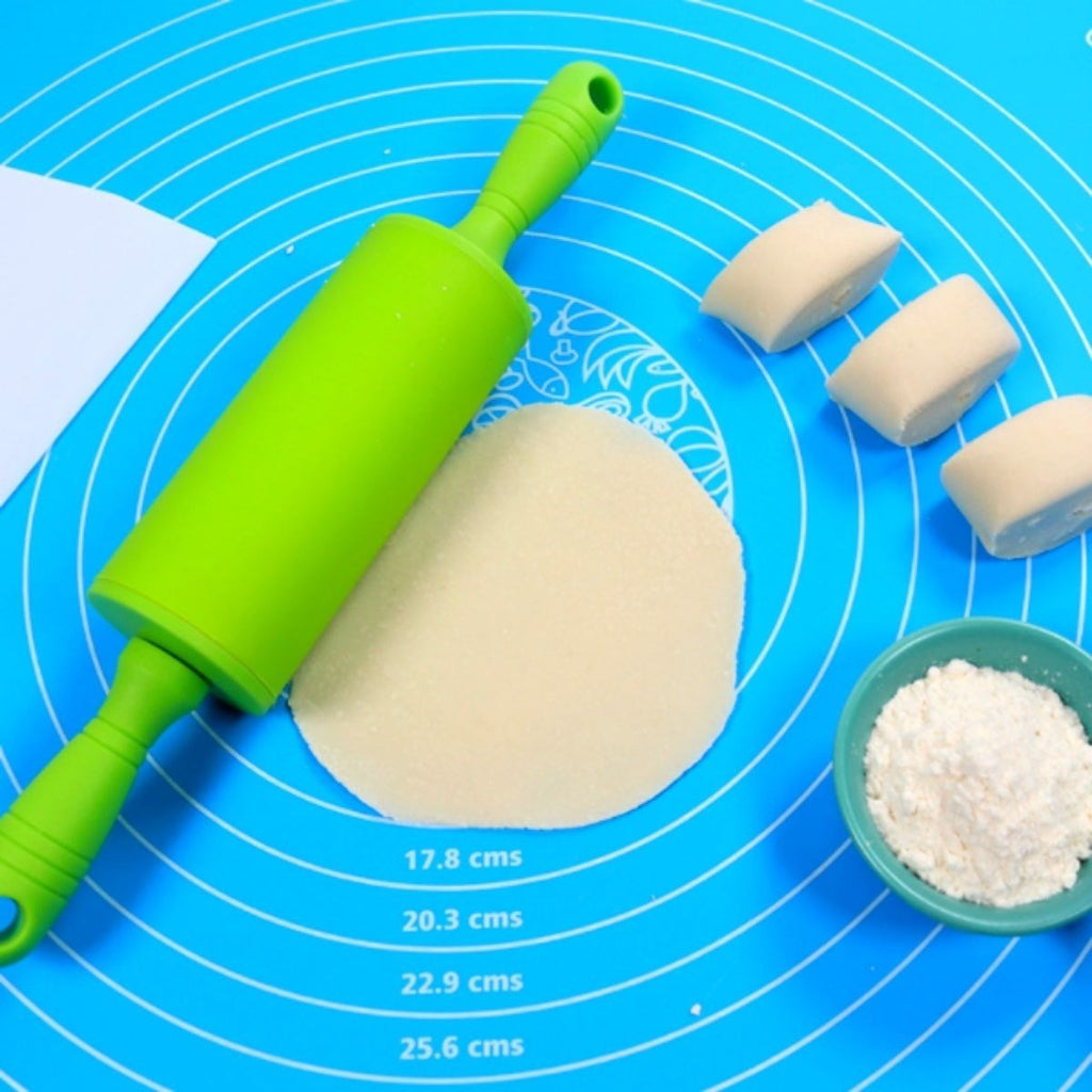 40*50 cm Silikon Ölçekli Kullanımı Kolay Hamur Açma Matı Ekmek Mantı Makarna Hamuru Yoğurma Matı (5538) 1