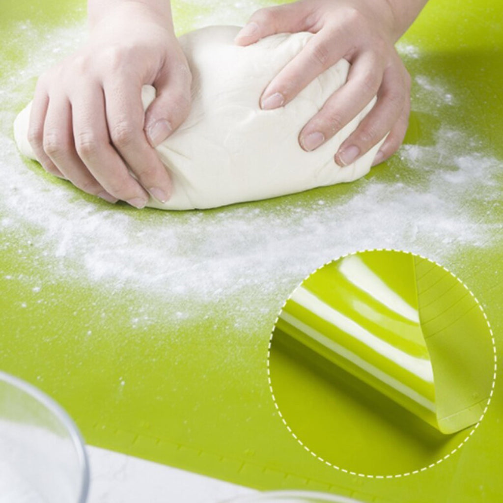40*50 cm Silikon Ölçekli Kullanımı Kolay Hamur Açma Matı Ekmek Mantı Makarna Hamuru Yoğurma Matı (5538) 2