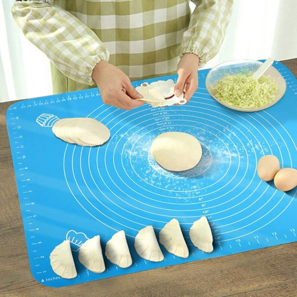 40*50 cm Silikon Ölçekli Kullanımı Kolay Hamur Açma Matı Ekmek Mantı Makarna Hamuru Yoğurma Matı (5538) 5