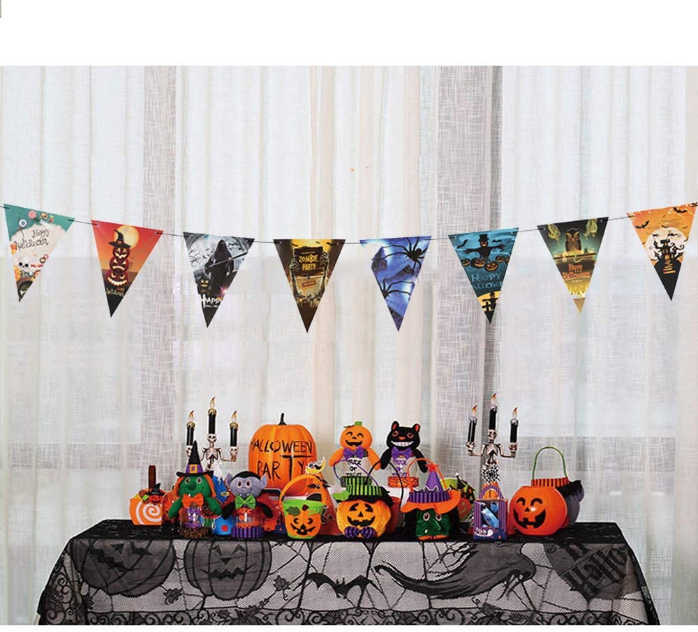 Cadılar Bayramı Halloween Flama Bayrak Banner Süs 8 li 3 Metre (5538) 1
