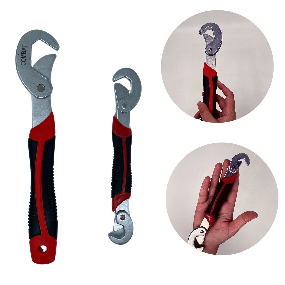 Çok Fonksiyonlu Ergonomik Ayarlanabilir Büyük Küçük Akıllı Pense Anahtar 2li Set (5538) 1