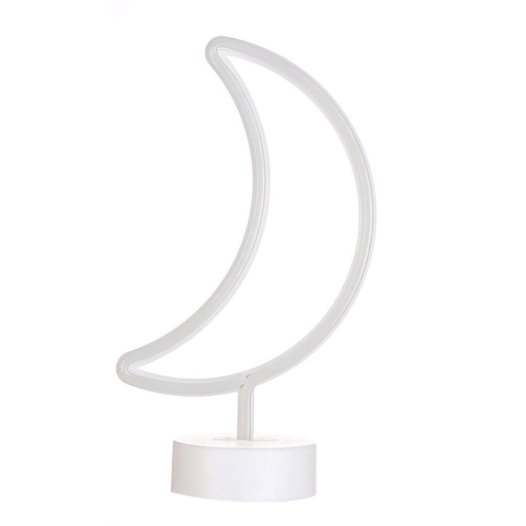 Dekoratif Pilli Ay Tasarımlı 3D Neon Led Masa Ve Gece Lambası (5538) 2
