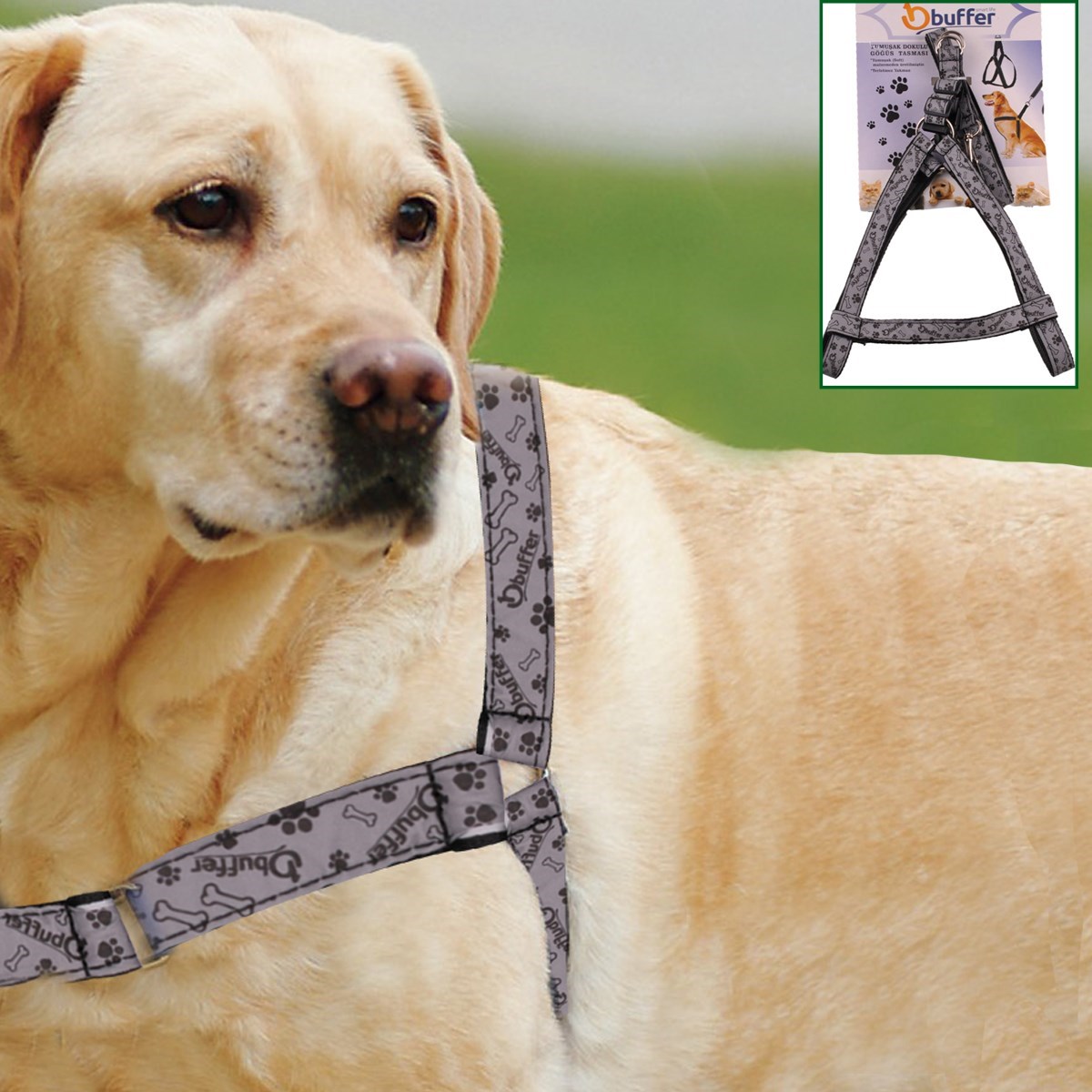 Ergonomik Yumuşak Dokulu Terletmez Köpek Göğüs Tasması Medium (5538) 2