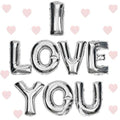 I Love You Folyo Balon Gümüş Renk 35 CM (5538) 1