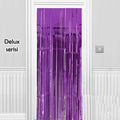 Işıltılı Duvar ve Kapı Perdesi Mor Renk 90x200 cm (5538) 1
