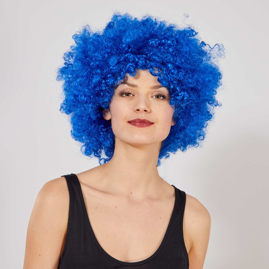 Mavi Renk Kıvırcık Afro Bonus Peruk (5538) 2