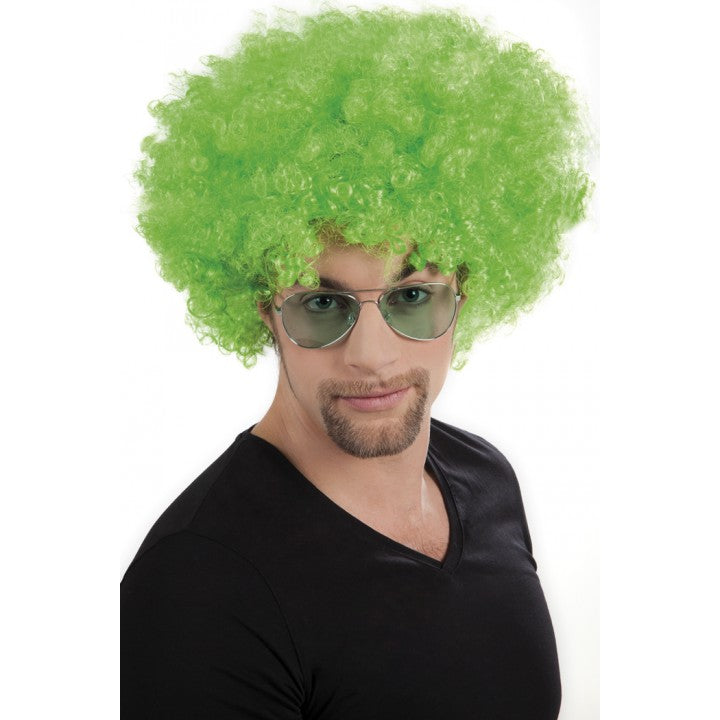Yeşil Renk Kıvırcık Afro Bonus Peruk (5538) 1