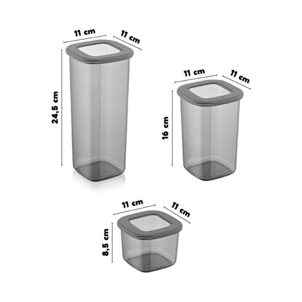 3 Boy Erzak Saklama Kabı 2
