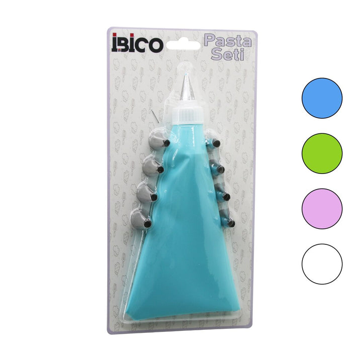 11PCS PASTA SETİ - RENKLİ 1-KREMA TORBASI - 9-METAL SIKMA UÇLARI - 1-UÇ TUTUCU ADAPTÖR (5538) 1
