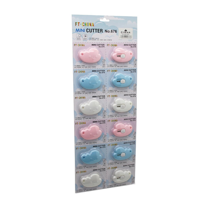 12 ADET MINI CUTTER MİNİ CEP - ÇANTA FALÇATA - MAKET BIÇAK (5538) 1