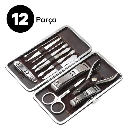12 Parça Çanta Tipi Manikür Pedikür Tırnak Bakım Seti (5538) 3