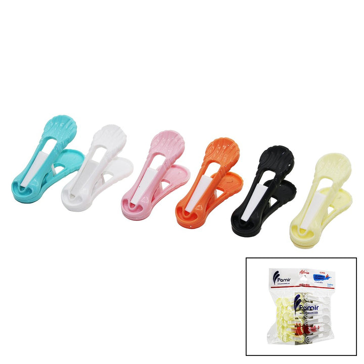 12PCS YAYSIZ PLASTİK RENKLİ MANDAL (5538) 1