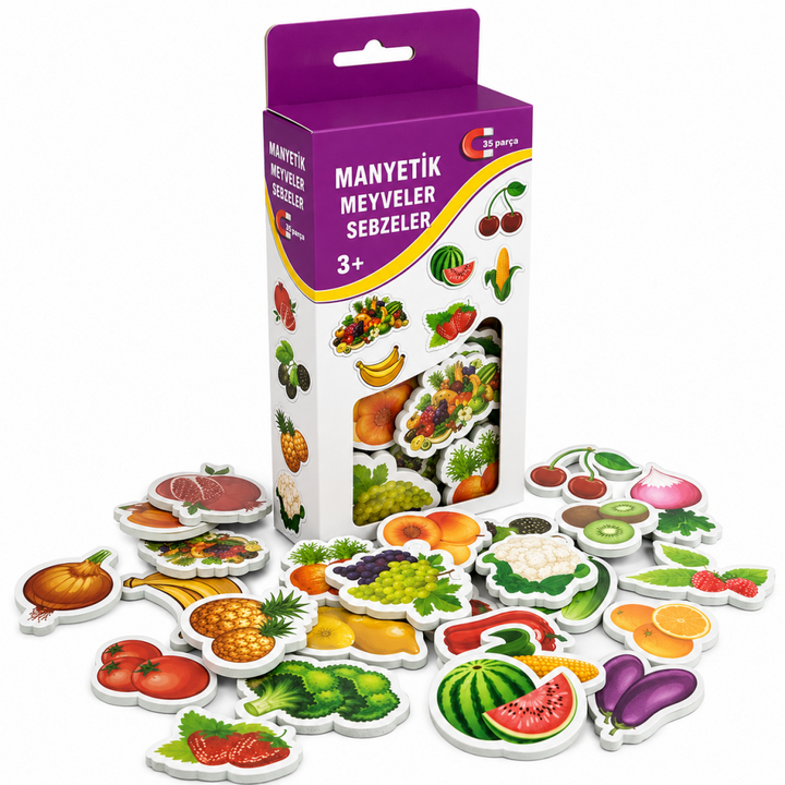 1307 Manyetik Meyveler - Sebzeler / +3 yaş 1