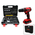 Kırmızı Renk Şarjlı Matkap Seti - 1350 RPM - Çantalı - 24W 1