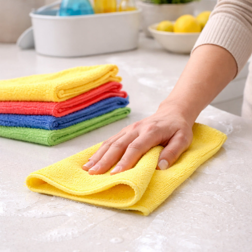 14PCS MİKROFİBER TEMİZLİK BEZİ 30X30CM (5538) 2