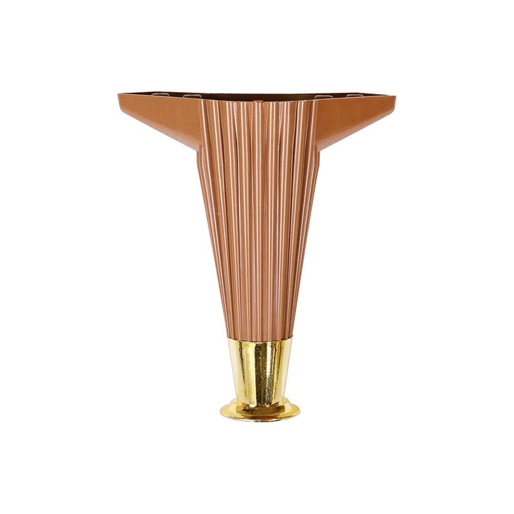 15CM - KAHVERENGİ - GOLD UÇLU PLASTİK MOBİLYA - KOLTUK AYAK (5538) 1