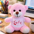 Love Tişörtlü Pembe Peluş Ayıcık 1