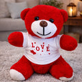 Love Tişörtlü Kırmızı Peluş Ayıcık 1
