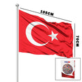 Türk Bayrağı - 70x105 cm - Alpaka Kumaş 1