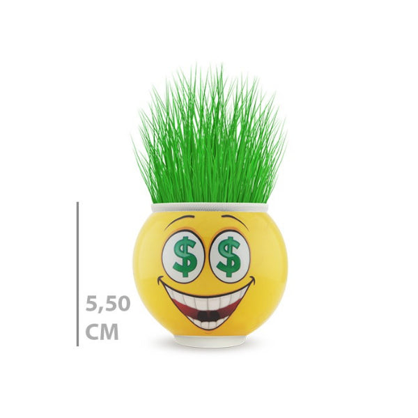 Çim Adam Saksı Emoji Figürlü 1 Adet 3