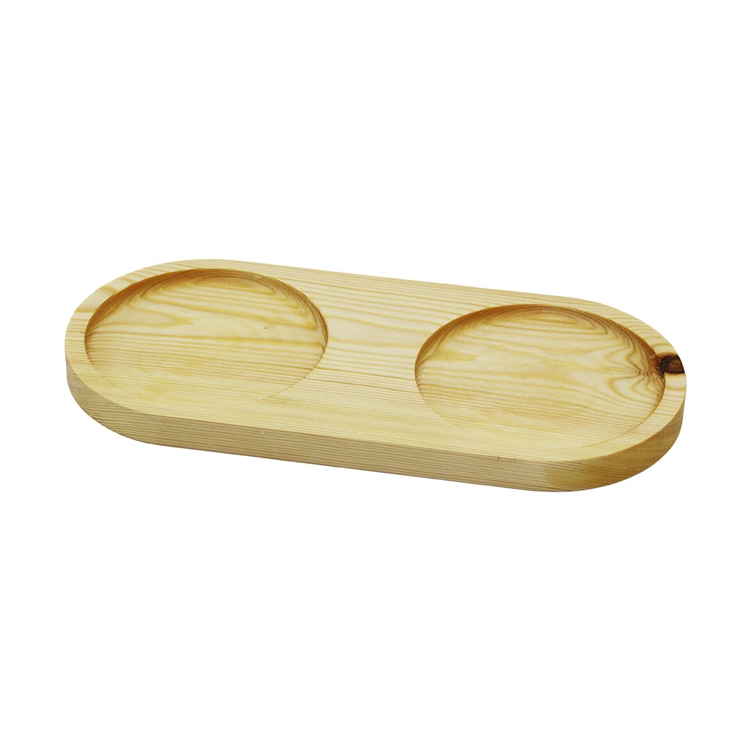 2 BÖLMELİ - OVAL AÇIK RENK=SADE AHŞAP YAĞDANLIK ALTLIK 27X12.5CM (5538) 1