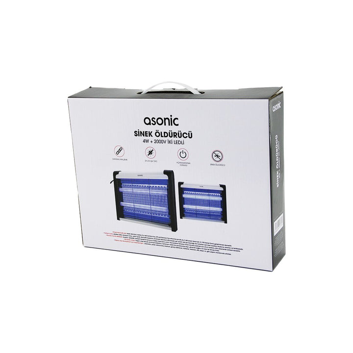 2 LEDLİ SİNEK ÖLDÜRÜCÜ CIZ MAKİNE 4W - 2000V 30M2 ETKİNLİK ALANI AS-A28 (5538) 1