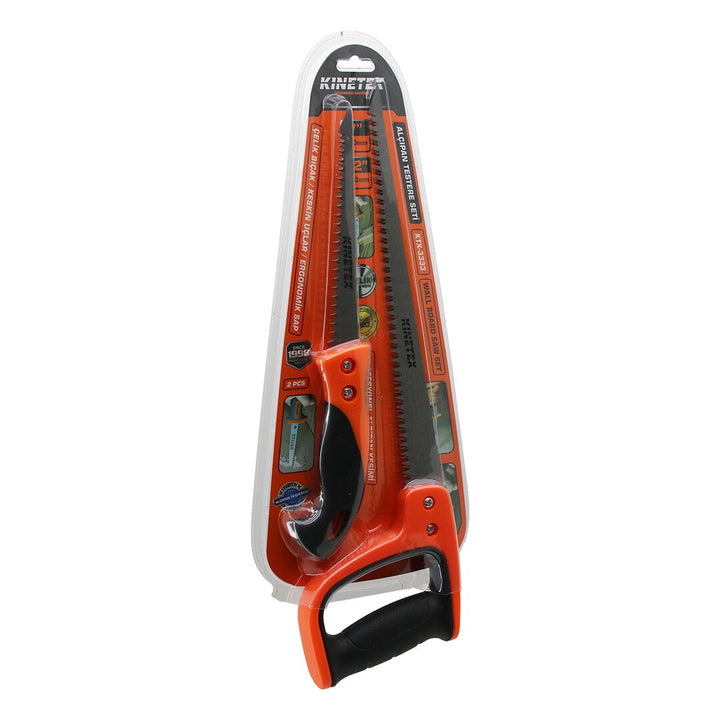 2 PCS ALÇIPAN TESTERE SET PROFESYONEL 7 İNÇ- 170MM - 12 İNÇ- 300MM ÇELİK BIÇAK - ERGONOMİK SAP (5538) 1