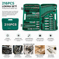216PCS LOKMA SETİ LOKMA - SOKET - BİTS ADAPTÖR - 3AD.CIRCIR KOLU PLASTİK ÇANTALI (5538) 1
