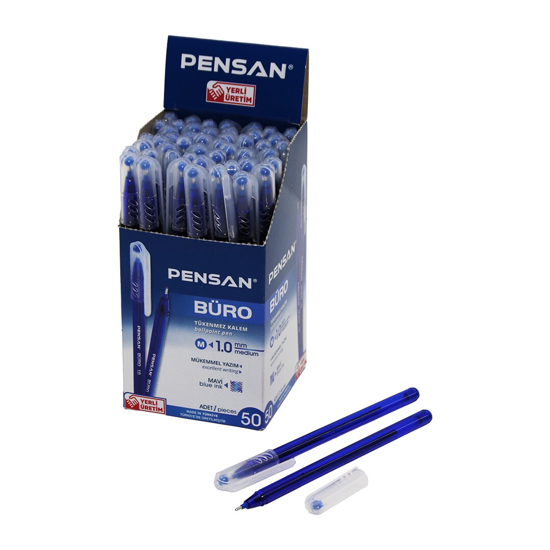 Tükenmez Kalem - Mavi Renk - 1.0 mm Medium Uç 1