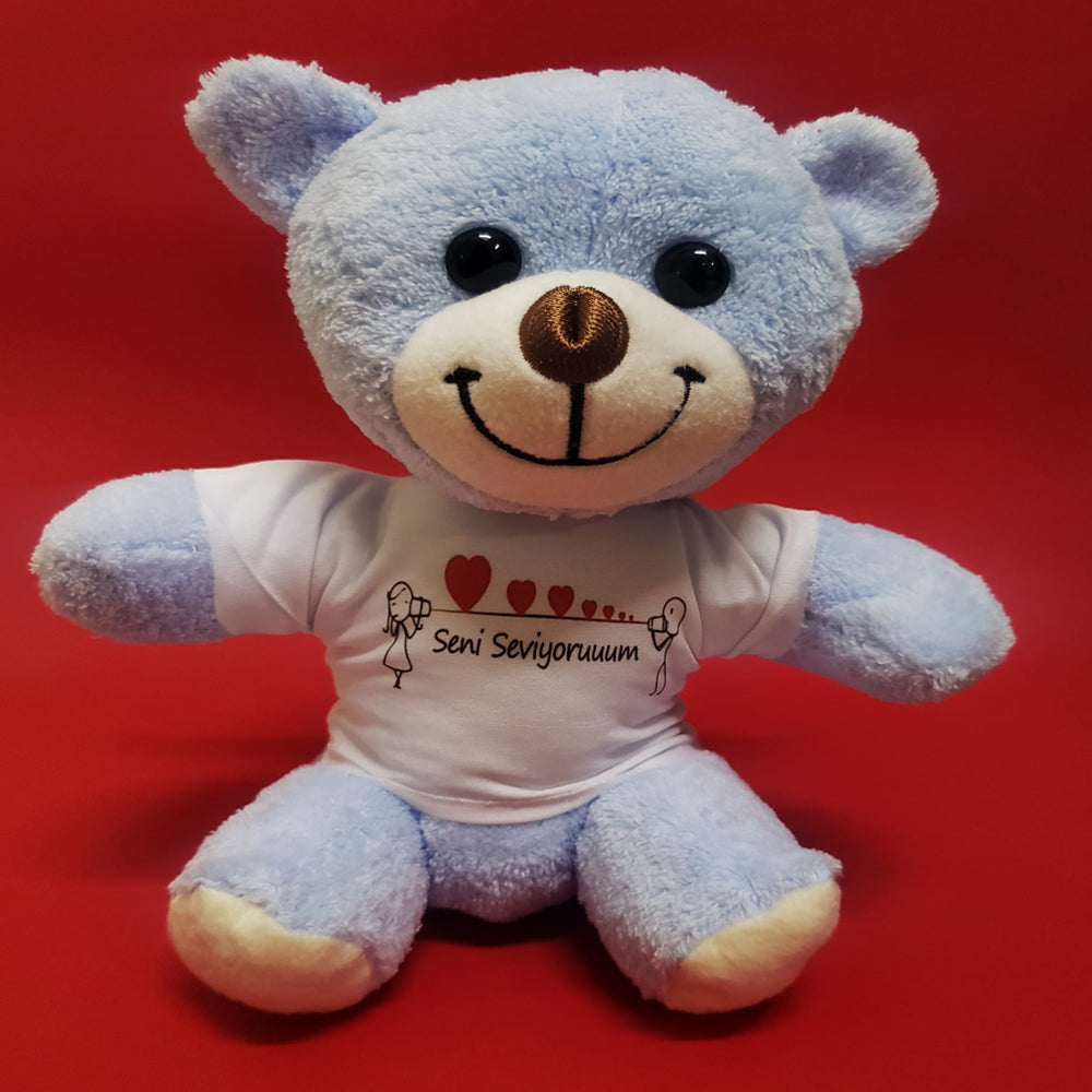 Seni Seviyorum Tişörtlü Peluş Ayıcık 1