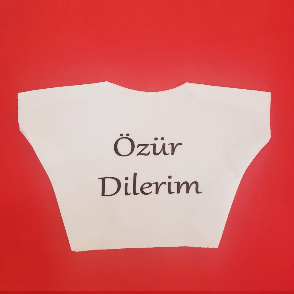 Özür Dilerim Yazılı Peluş Oyuncak Ayı Tişörtü 1