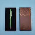 Mandala Desenli Kutulu Yeşil Touchpen Tükenmez Kalem 1